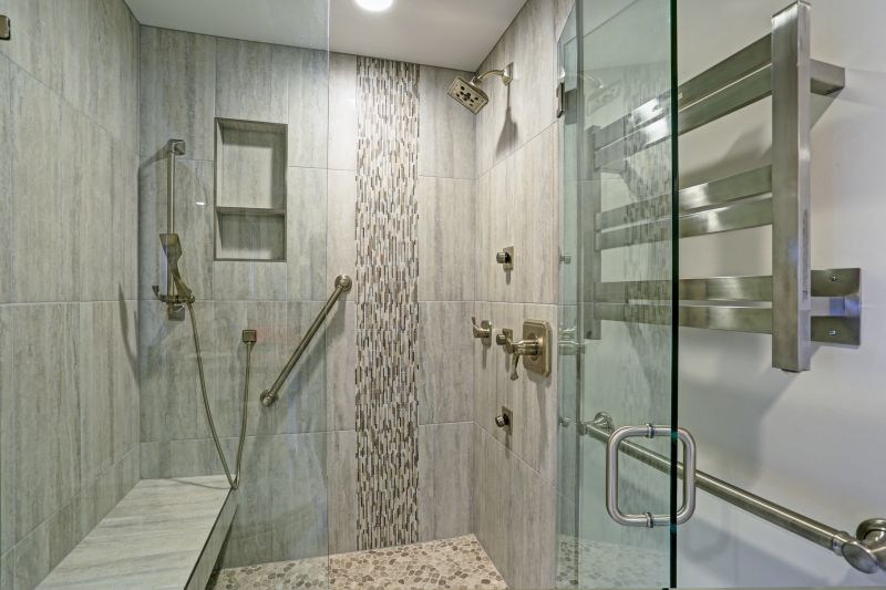 Tile Shower with Modern Fixtures